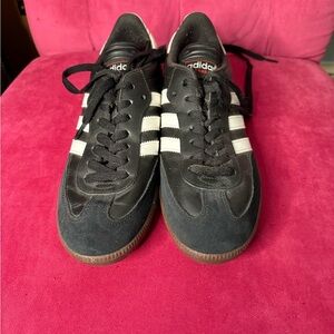 Adidas Men's Black and White Samba Sneakers